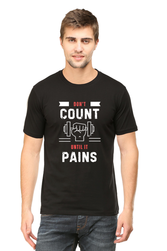 Don't Count Until It Pains Tee | Vinyl Puff Print